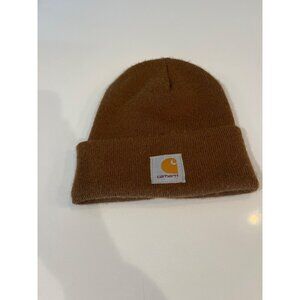 Carhartt Acrylic Watch Hat Beanie In Brown With Logo Patch